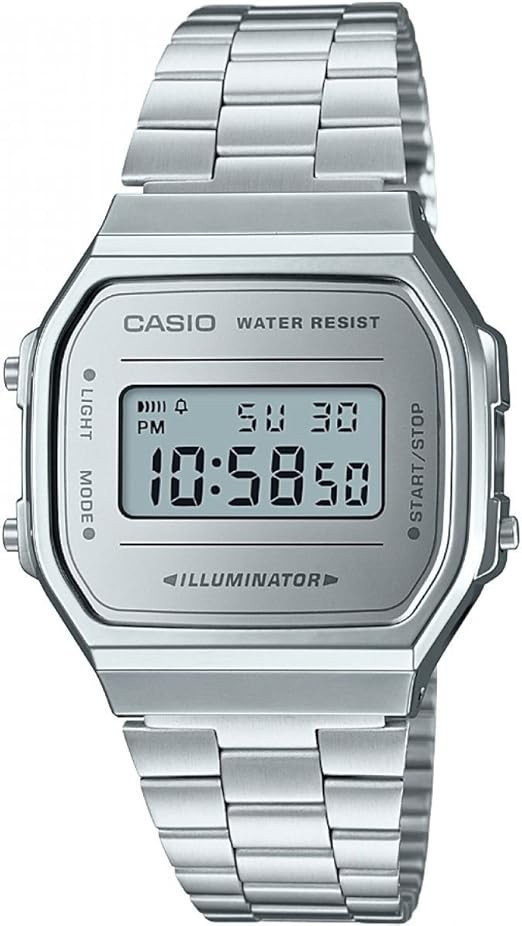 Montre Casio A168WEM-7EF lisible et étanche pour homme et femme