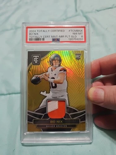 2024 Totally Certified Bo Nix Tot.Cert. Mat-Mir Plt Gld /10 Psa 8