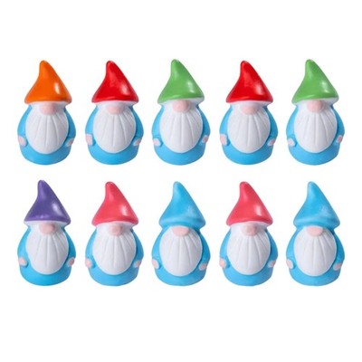 10pcs Assorted Color Resin Gnomes Decorations For Whimsicals Home Accent