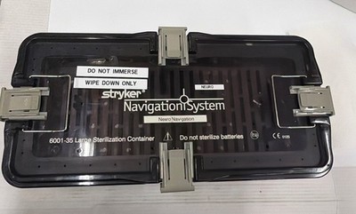 Stryker Navigation System Large Sterilization Container 6001-35 With Middle Try