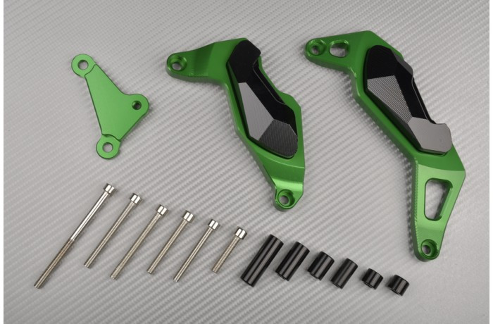 Tampons moteur vert pour Kawasaki Z400 ER400D protection de carter moto 2019-2024