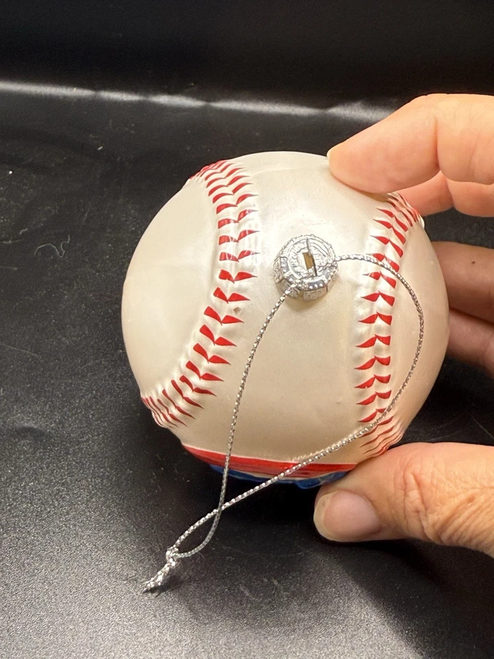 Chicago Cubs adorno de Navidad vidrio soplado béisbol Foto 2 de 4