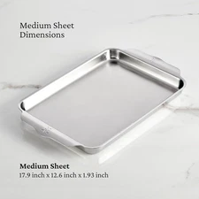 Hestan Provisions OvenBond, 12" x 15" Tri-ply Medium Sheet Pan, Stainless Steel