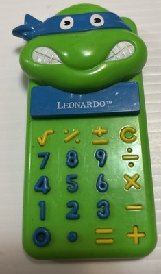 1989 TMNT Leonardo Calculator On Card Teenage Mutant Ninja Turtles Rare Untested