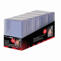 "Ultra Pro Up - 3\" X 4\" Super Thick 130PT Toploader With Thick Card Sleeves 50Ct"