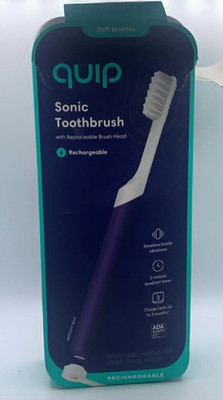 Quip Sonic Toothbrush ~ Midnight Blue ~ Soft Bristles ~ FAST SHIP