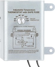 Attic Fan Thermostat Control Replacement Thermostat with Adjustable Temperature