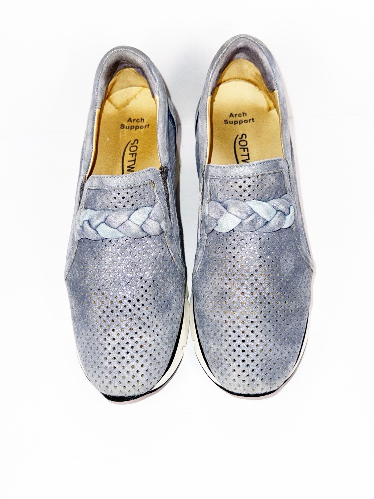 Softwaves Suede Platform Sneaker Loafer Dusty Blu… - image 4