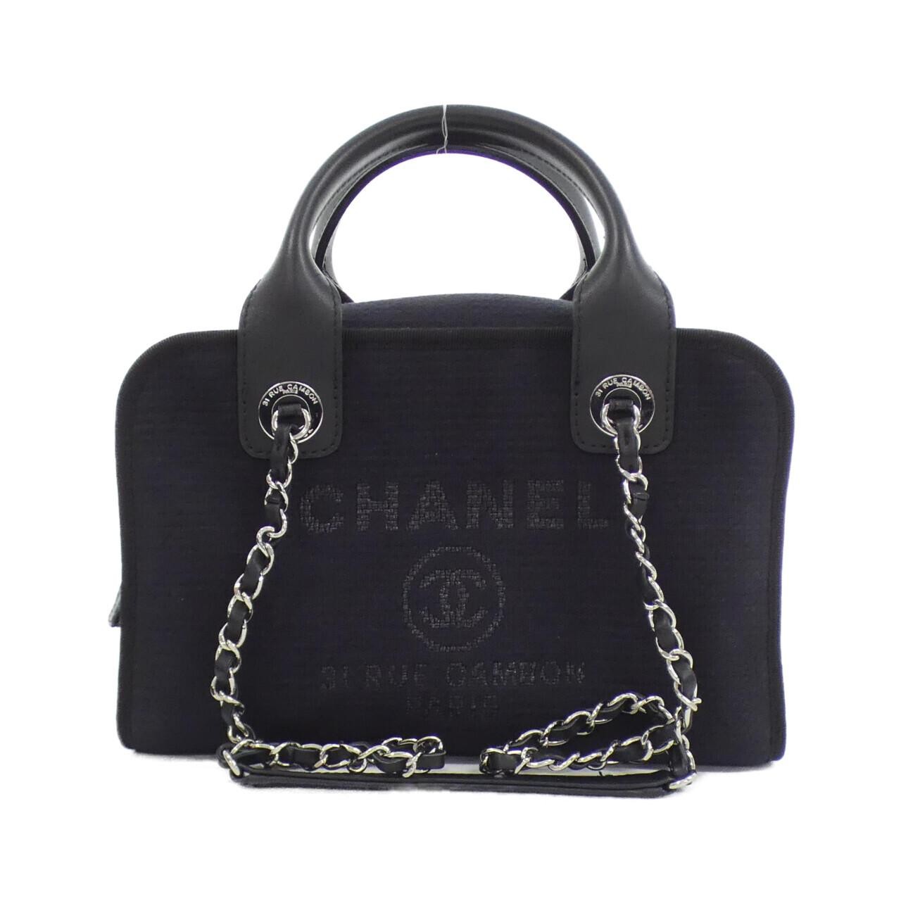 Authentic CHANEL Deauville Line 92749 Boston Bag 260-007-657-3200