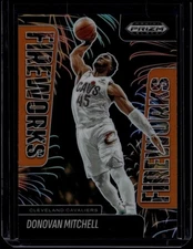 2024-25 Panini Prizm Black Basketball Donovan Mitchell #12 Fireworks Orange /49