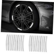 20PCS Reflective Car Wheel Decorative Stripe Stickers, Night Safety White