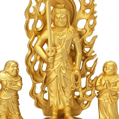 【専用】acalanathaさま Gold-plated Acala Triad, 16cm tall by Shuun Makita. 16cm high x