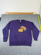 Vintage 90s Mardi Gras Sweatshirt Size L Purple New Orleans Party Crewneck