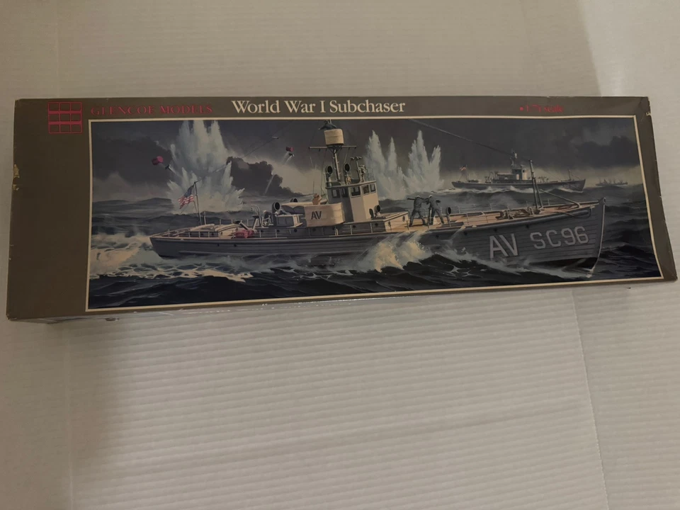 Glencoe Modelos Escala 1/74 Primera Guerra Mundial Subchaser Nuevo Caja Abierta Foto 2 de 4