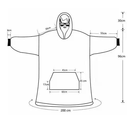 Sharingan Pattern Hoodie Blanket Oversized Cozy Wearable Narutoo Anime Gift
