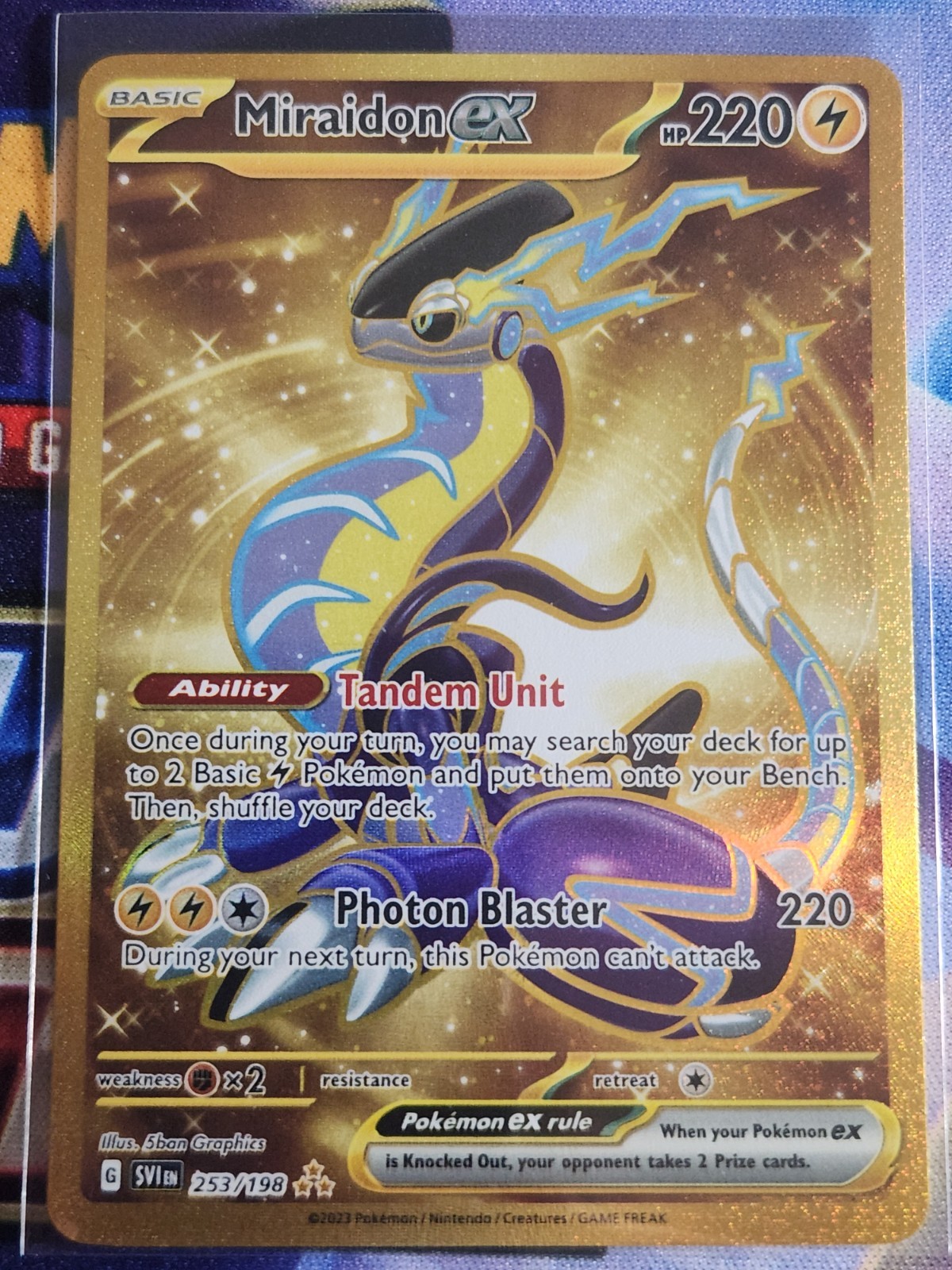 Miraidon ex 253/198 Hyper Rare- Scarlet & Violet NM