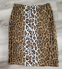 Moschino Cheap And Chic Leopard Print Skirt Size US 4 Snow Animal Print