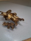 Vintage Brass Elephant Trunk Up Mother & Baby Figurine  — photo 7