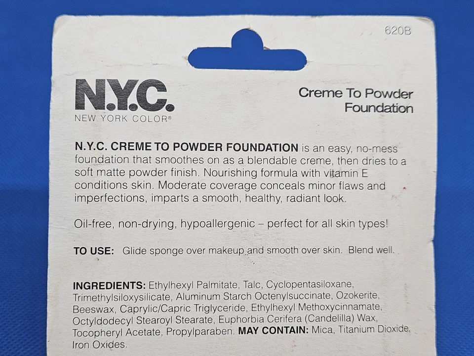 NYC Creme to Powder Foundation 620B PORCELAIN 0.23oz - Image 2 of 3