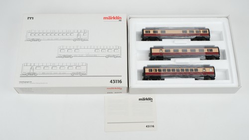 Märklin H0 43116 Juego de vagones de tren rápido como complemento del tren motriz de turbina de gas Baur | Zustand: Gebraucht