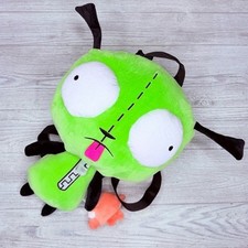 Nickelodeon invader zim bioworld green Alien gir with piggy backpack bag plush