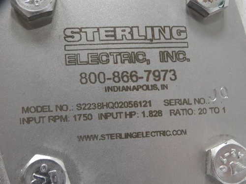 STERLING ELECTRIC S2238HQ02056121 GEARBOX - Picture 3 of 3