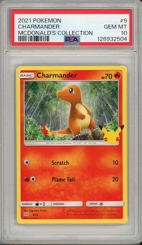 2017 Pokemon Mcdonald's Collection Charmander Non Holo #9 PSA 10