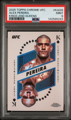 2025 Topps Chrome UFC Kings & Queens Alex Pereira #KAQ-9 card