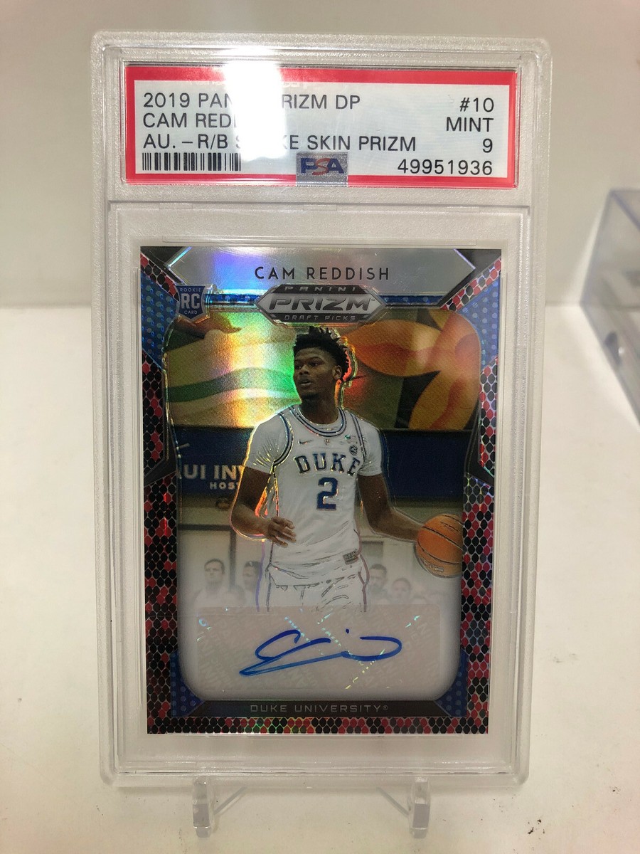 2019 Panini Prizm Draft Picks Cam Reddish Auto Snake Skin PSA 9
