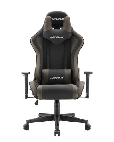 Gaming Stuhl | Ergonomisch, Breit, Stoff, bis 150 kg – MaxPodium Tactical Grau - 第 1/14 張圖片