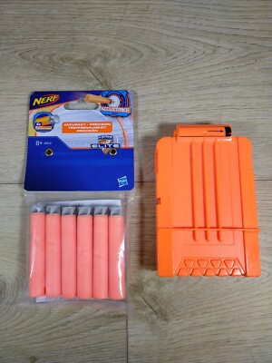 Nerf N-Strike Elite 6 runder Clip orange einfarbig Magazin + Accustrike (NEU) Darts!