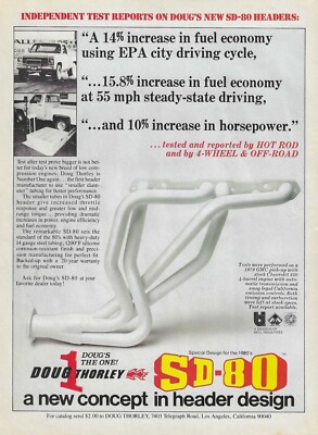 1980 Doug Thorley Headers Ad SD80 Vintage Magazine Advertisement 1979 GMC Sierra