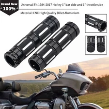 L&R CNC Handlebar Hand Grips For Harley Road King Sportster XL 1200 883 Fat Boy