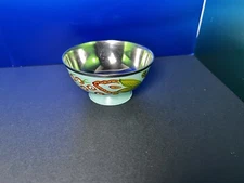 Floral Bowl Stainless Steel Small Bowl Rice Serving Bowl. Used.