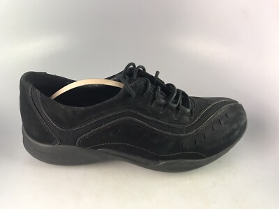 Clarks Wave Wheel Black Nubuck Women's Casual Oxfords Sz M