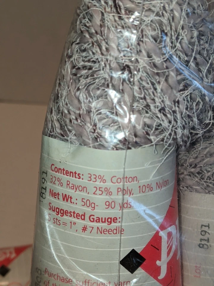 Lote de (10) hilo de pestañas suave Berroco Pixie gris 50 g 90 yardas cada uno #3808 *NUEVO* Foto 3 de 4
