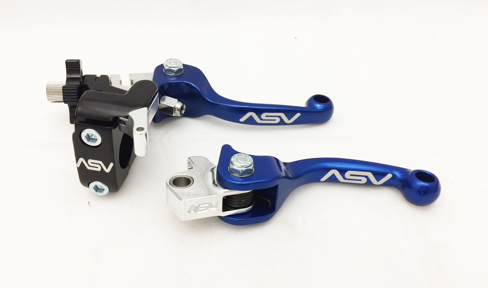 ASV F3 Front Brake Clutch Perch Levers Hot Start Shorty Blue YZ450F