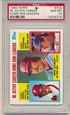 1984 Topps NL Active Career HR Leaders (#703) PSA10 PSA (Black Spot-on Label)