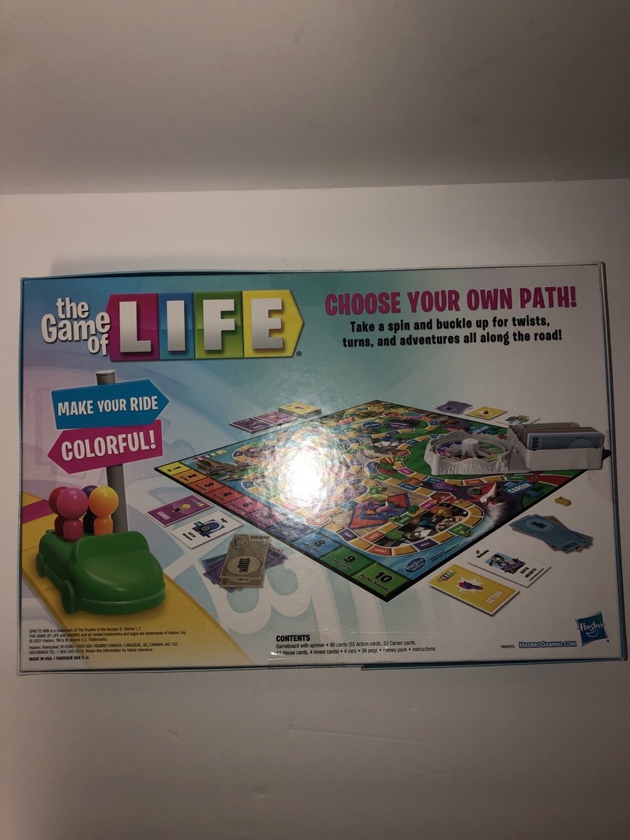 The Game of Life Game, Family Board Game for 2 to 4 Players, for Kids Ages  8 and Up, Includes Colorful Pegs - Hasbro Games