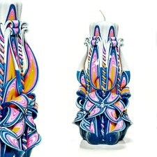 Majestic Flower - Carved candle - Thanksgiving Christmas - Gift - Wedding