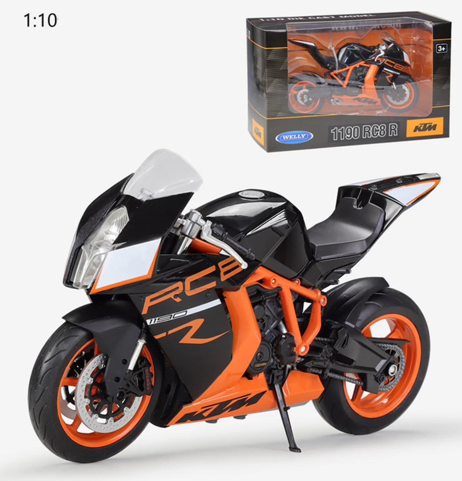 WELLY 1:10 KTM 1190 RC8 R Sports Racing Model Diecast Metal Motorcycle - Image 3 of 4