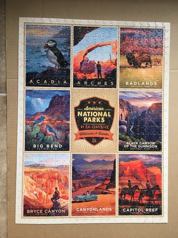 Americanflat "National Parks" 500 Piece Jigsaw Puzzle - Colorful & Complete