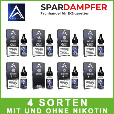 Liquid 10ml Antimatter Liquids mit Nikotin 0mg 3mg 6mg 12mg 20mg Nikotinsalz Set