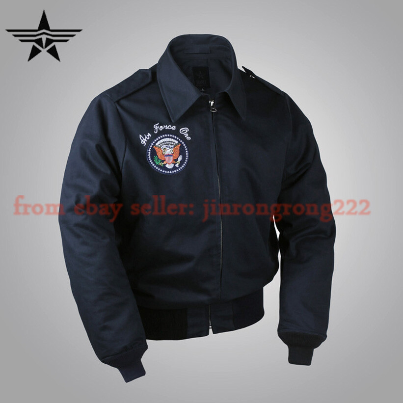 Vintage USAF Flight Jacket Mens President Obama Military
