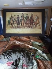 41"×63" MAGNIFICENT SEVEN by RENATO CASARO - BRYNER McQUEEN Framed One Of A Kind