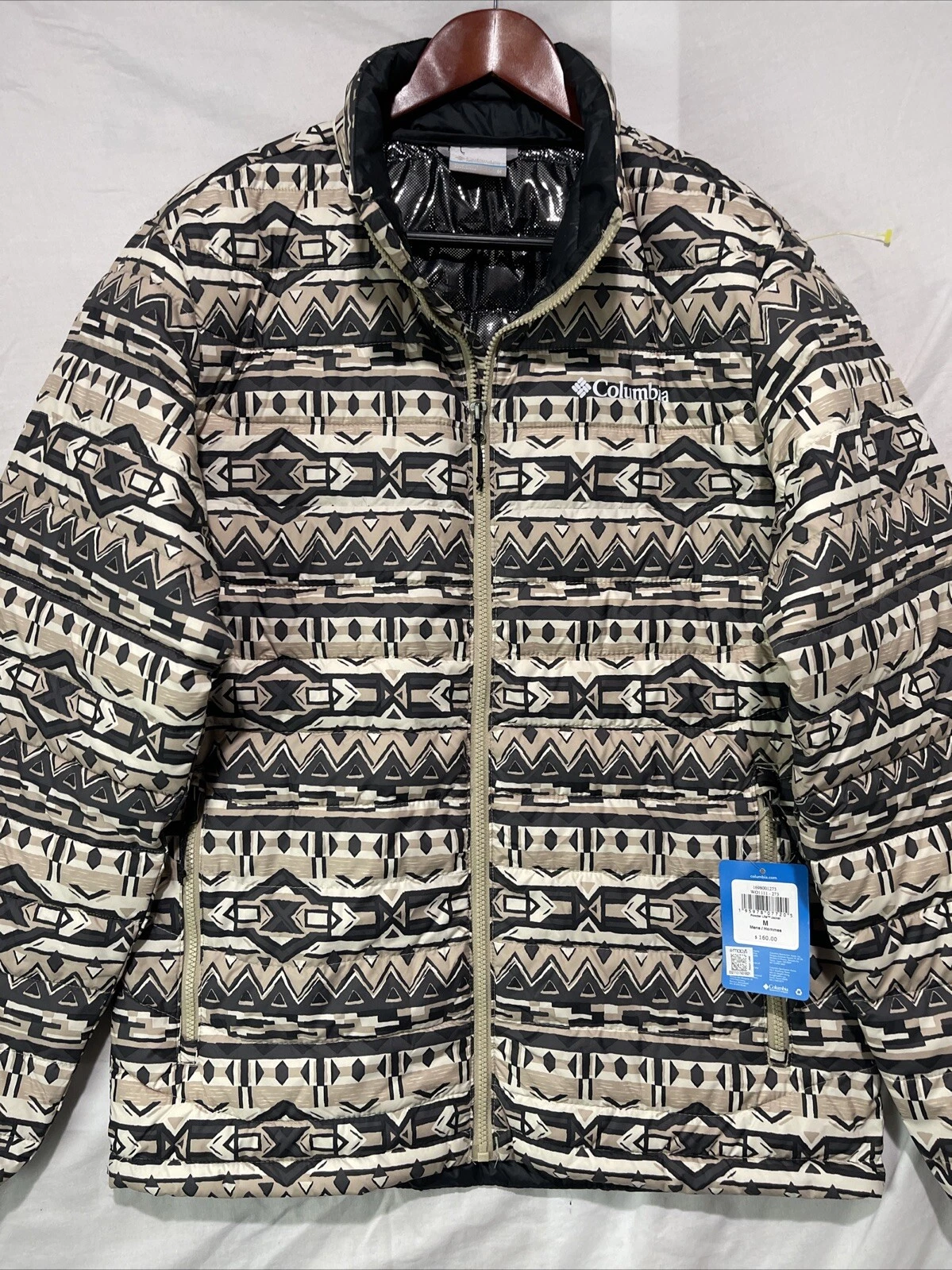 Columbia Jacket Mens Medium Puffer Powder Lite Omni Heat Thermal Reflective