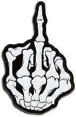 REFLECTIVE MIDDLE FINGER JUMBO 11 X 7 INCH PATCH biker motorcycle sew iron JP108 - Bild 1 von 1