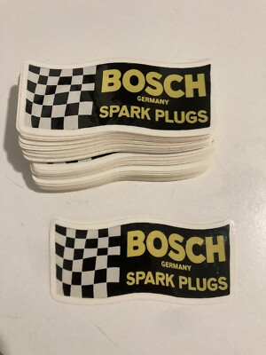 Bosch Germany Spark Plugs Decal Sticker Die Cut  1980's-90's