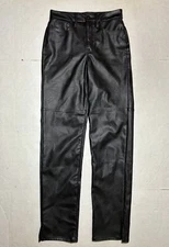 Good American Better Than Leather Good Boy Faux Leather Pants Black Size 2 EUC