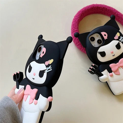 3D cute shockproof Phone case Kuromi for iPhone 16 15 Pro Max 14 13 12 11 XR - 第 6/17 張圖片
